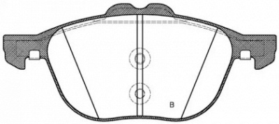 OPEN PARTS bpa108250 -  Комплект тормозных колодок, дисковый тормоз